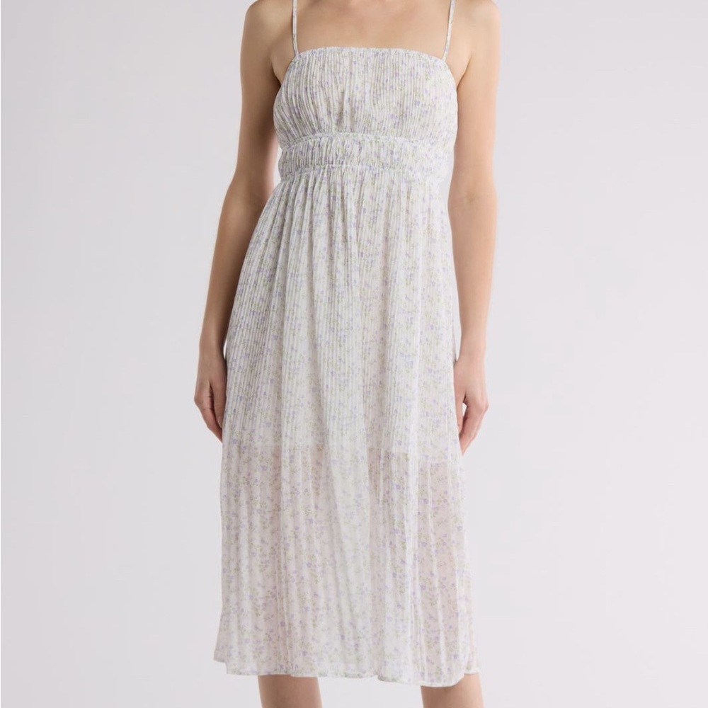 Lush Cami Pleated Midi Dress
